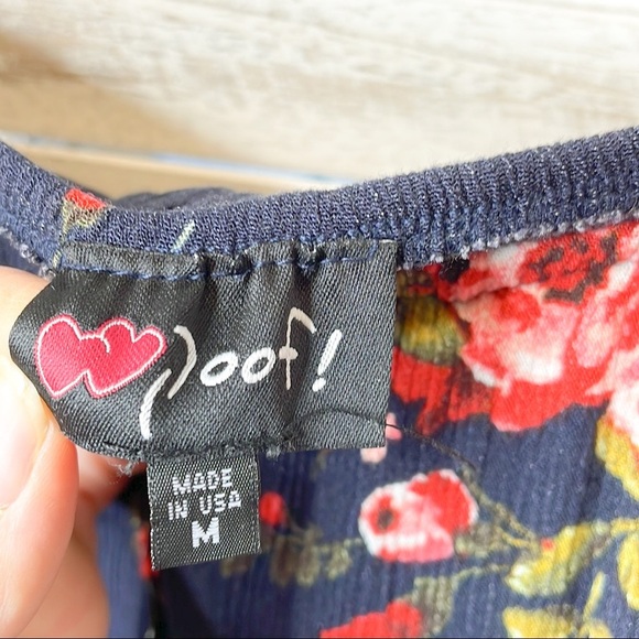 POOF | Off Shoulder Floral Crop Jumpsuit - Picture 6 of 9